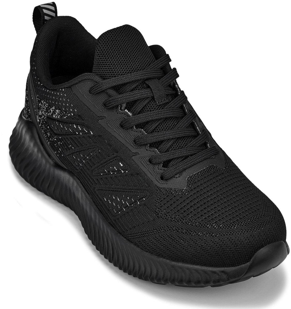 CALTO - Q220 - 2.6 Inches Taller (Noir/Cement) - Lightweight Sporty Sneakers - TLW Shoes