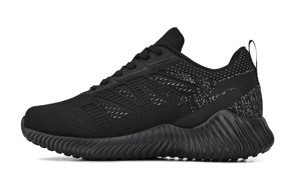 CALTO - Q220 - 2.6 Inches Taller (Noir/Cement) - Lightweight Sporty Sneakers - TLW Shoes