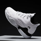 CALTO - Q394 - 3 Inches Taller (White/Black) - Basketball High - Top Sneakers - TLW Shoes