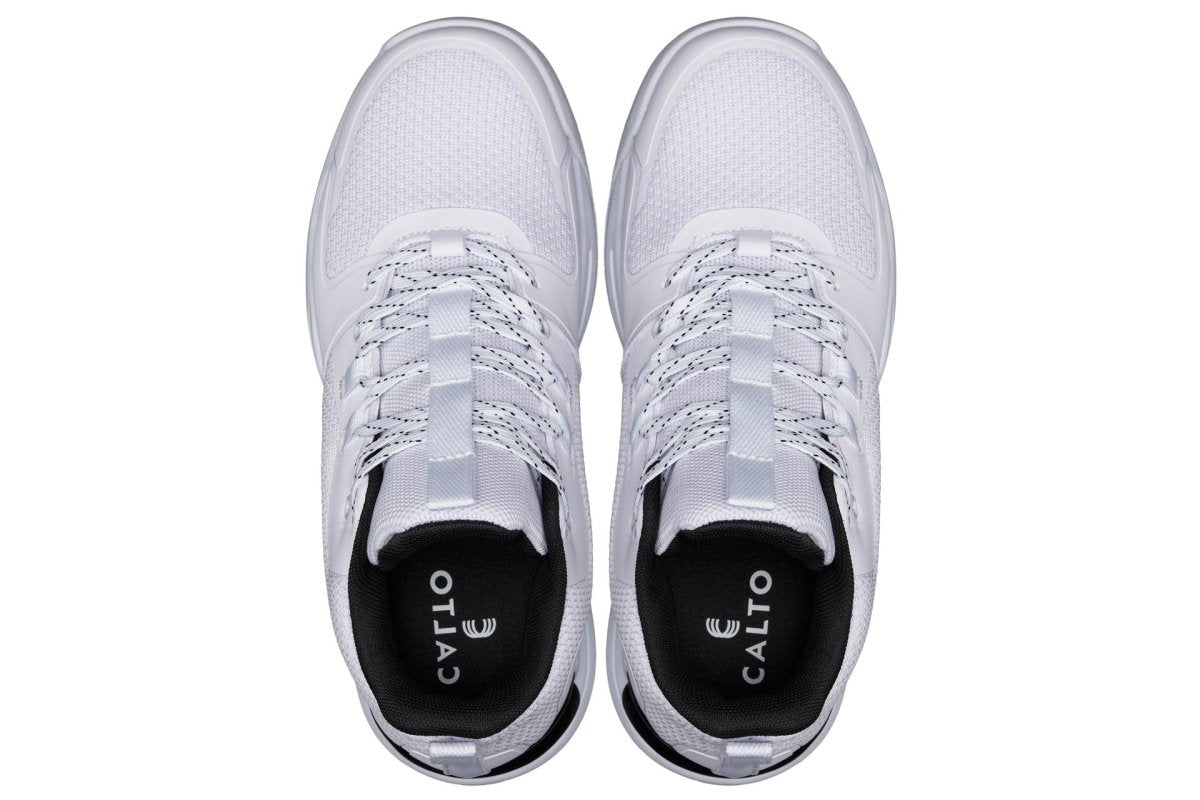 CALTO - Q394 - 3 Inches Taller (White/Black) - Basketball High - Top Sneakers - TLW Shoes
