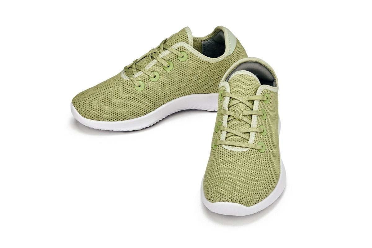 CALTO - Q405 - 2.4 Inches Taller (Pale Lime) - Ultra Lightweight Knitted Sneakers - TLW Shoes