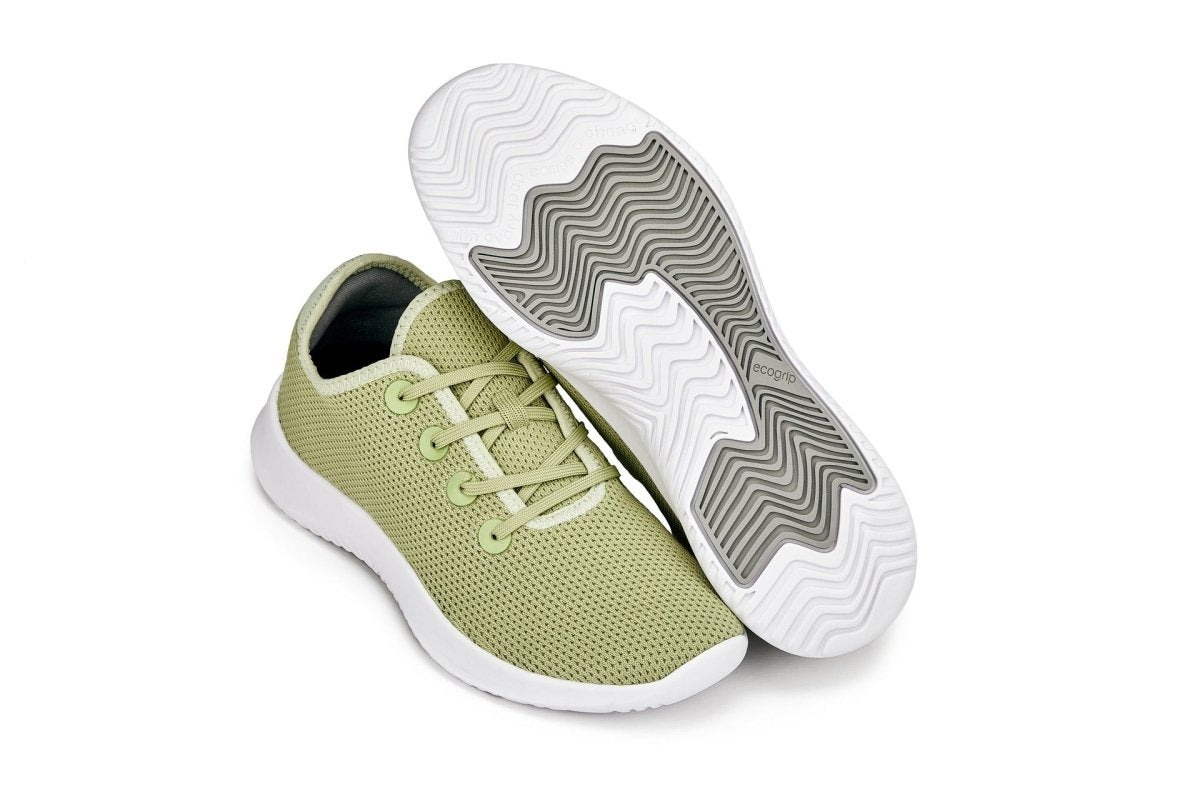 CALTO - Q405 - 2.4 Inches Taller (Pale Lime) - Ultra Lightweight Knitted Sneakers - TLW Shoes