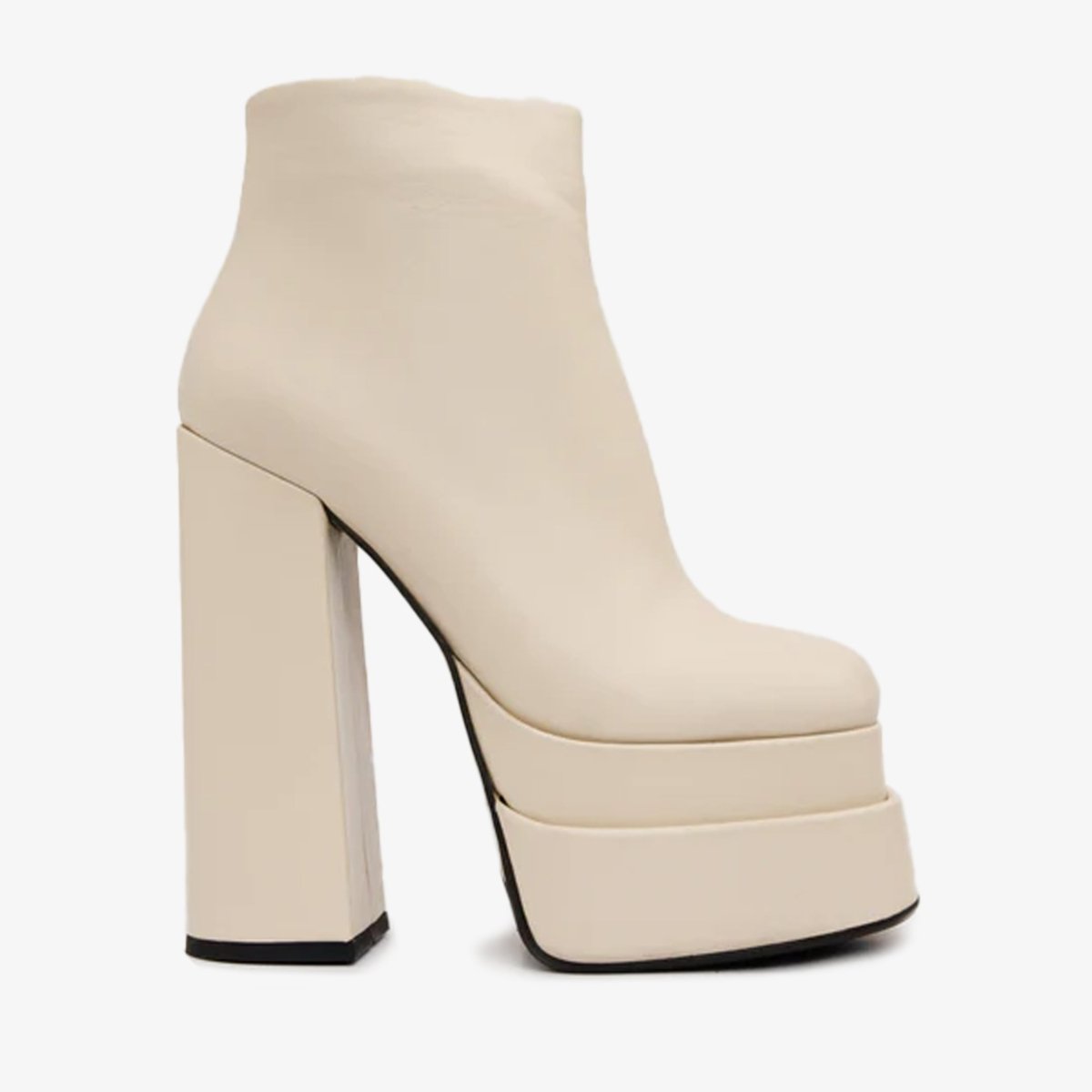 The Latino Cream Leather High Heel Women Boot Final Sale! - TLW Shoes