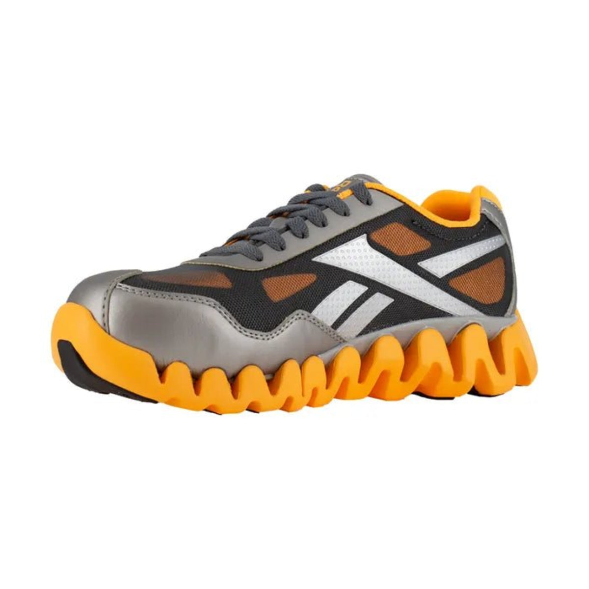 Reebok Women's Zig Pulse Safety Comp Toe Shoes - Silver/Orange - RB322 - TLW Shoes
