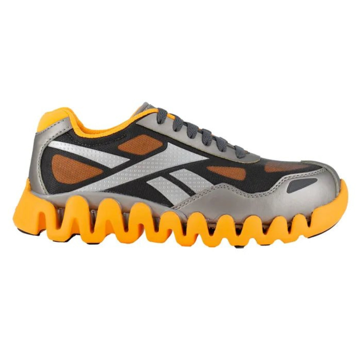 Reebok Women's Zig Pulse Safety Comp Toe Shoes - Silver/Orange - RB322 - TLW Shoes