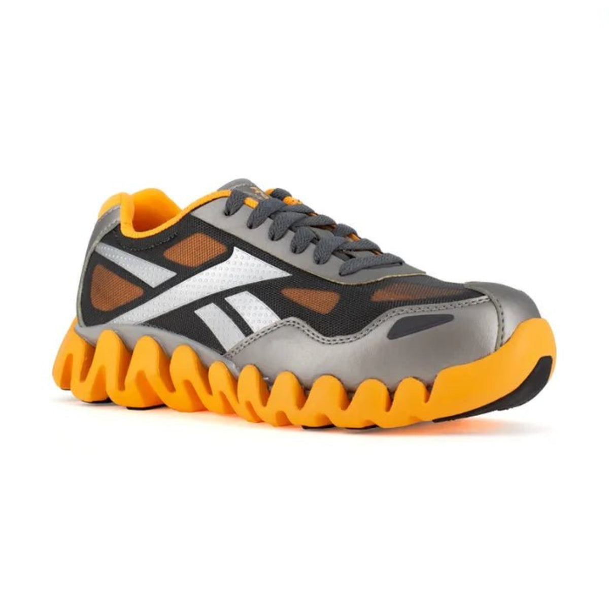 Reebok Women's Zig Pulse Safety Comp Toe Shoes - Silver/Orange - RB322 - TLW Shoes