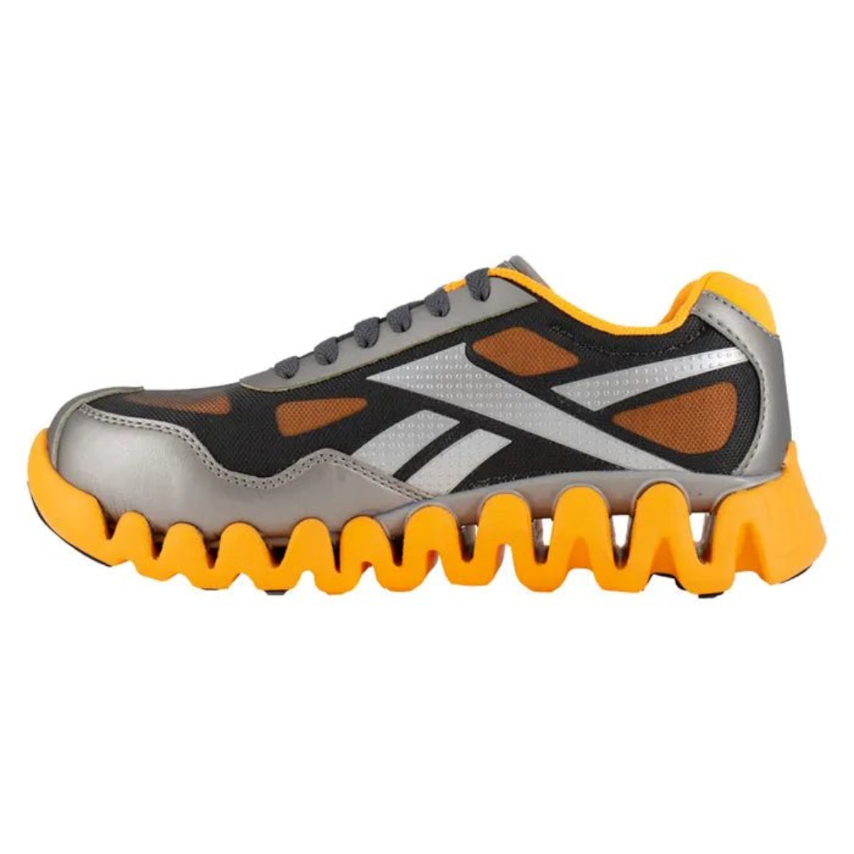 Reebok Women's Zig Pulse Safety Comp Toe Shoes - Silver/Orange - RB322 - TLW Shoes