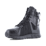 Reebok Work 8" Trailgrip Tactical Boot With Side Zipper Men's Composite Toe Rb3463 In Black - TLW Shoes