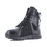 Reebok Work 8" Trailgrip Tactical Boot With Side Zipper Men's Composite Toe Rb3463 In Black - TLW Shoes