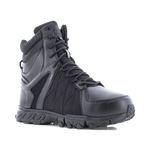 Reebok Work 8" Trailgrip Tactical Boot With Side Zipper Men's Composite Toe Rb3463 In Black - TLW Shoes