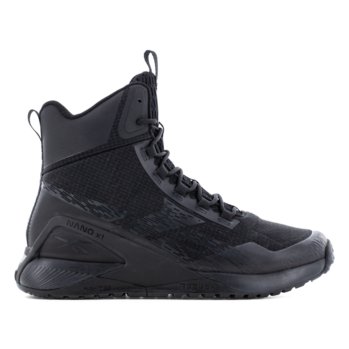 Reebok Work Nano X1 Adventure Tactical RB3485 Men's 6" Tactical Boot with Side Zipper in Black - TLW Shoes