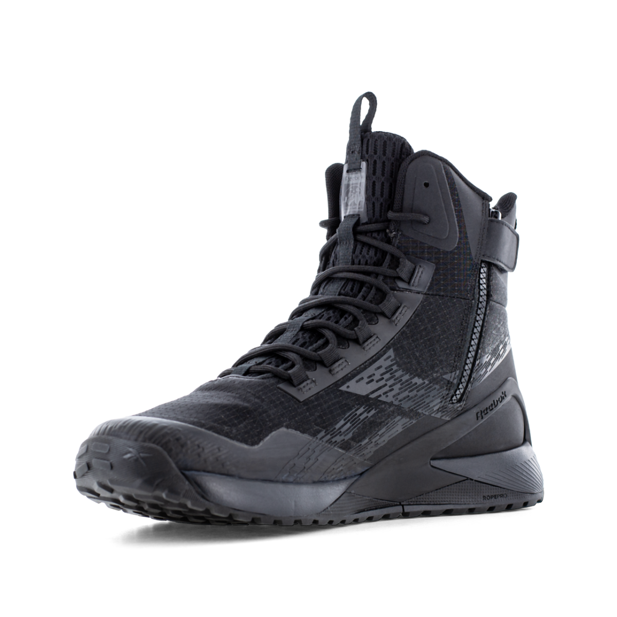 Reebok Work Nano X1 Adventure Tactical RB3485 Men's 6" Tactical Boot with Side Zipper in Black - TLW Shoes
