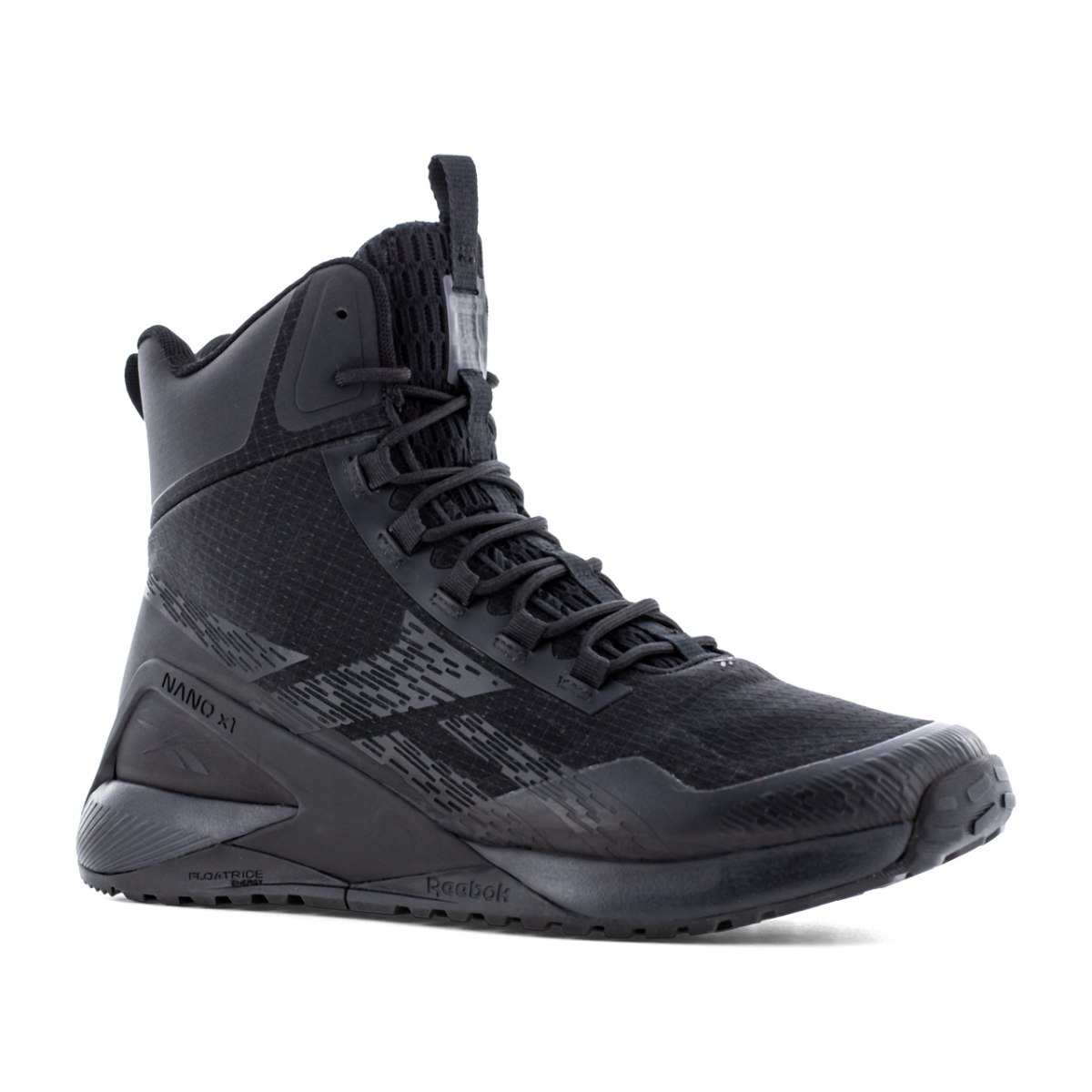 Reebok Work Nano X1 Adventure Tactical RB3485 Men's 6" Tactical Boot with Side Zipper in Black - TLW Shoes