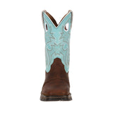 Durango Lady Rebel Women's Saddle Western Work Boots Rd3471 In Powder N Lace - TLW Shoes