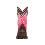 Durango Lady Rebel Women's Benefiting Stefanie Spielman Western Boots Rd3557 In Dark Brown And Pink - TLW Shoes