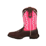 Durango Lady Rebel Women's Benefiting Stefanie Spielman Western Boots Rd3557 In Dark Brown And Pink - TLW Shoes