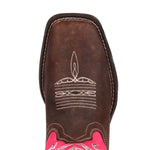 Durango Lady Rebel Women's Benefiting Stefanie Spielman Western Boots Rd3557 In Dark Brown And Pink - TLW Shoes