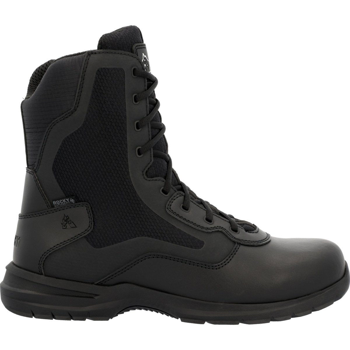 Rocky Cadet 8" Men's Side Zip Public Service Boots Rkd0102 In Black - TLW Shoes