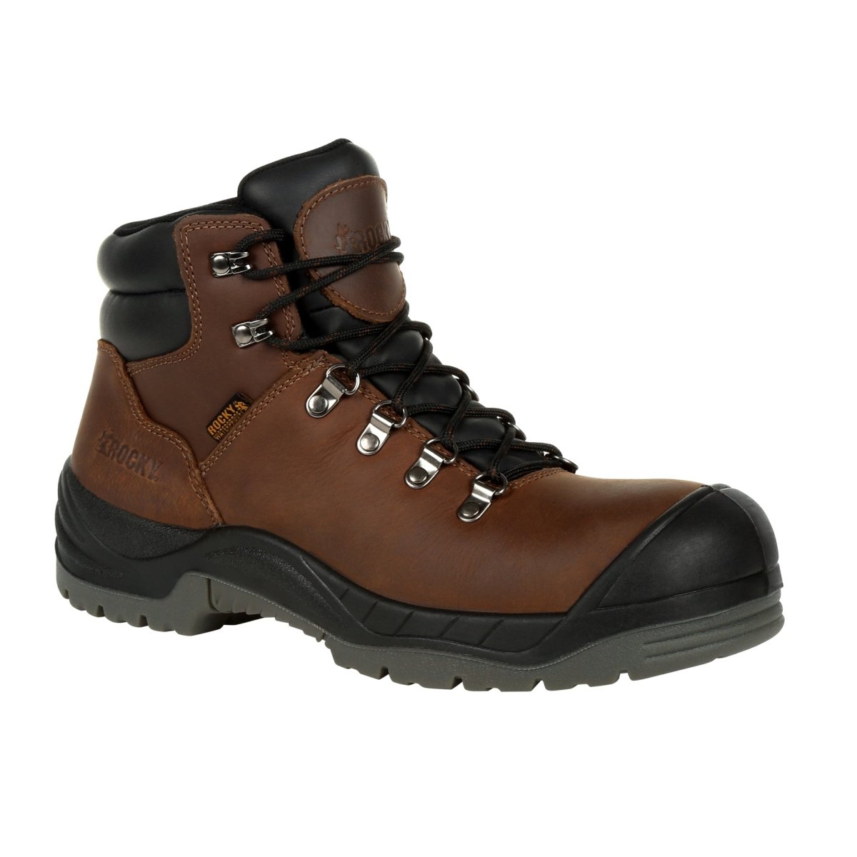 Rocky Worksmart Men's Composite Toe Waterproof Work Boots Rkk0245 In Brown - TLW Shoes