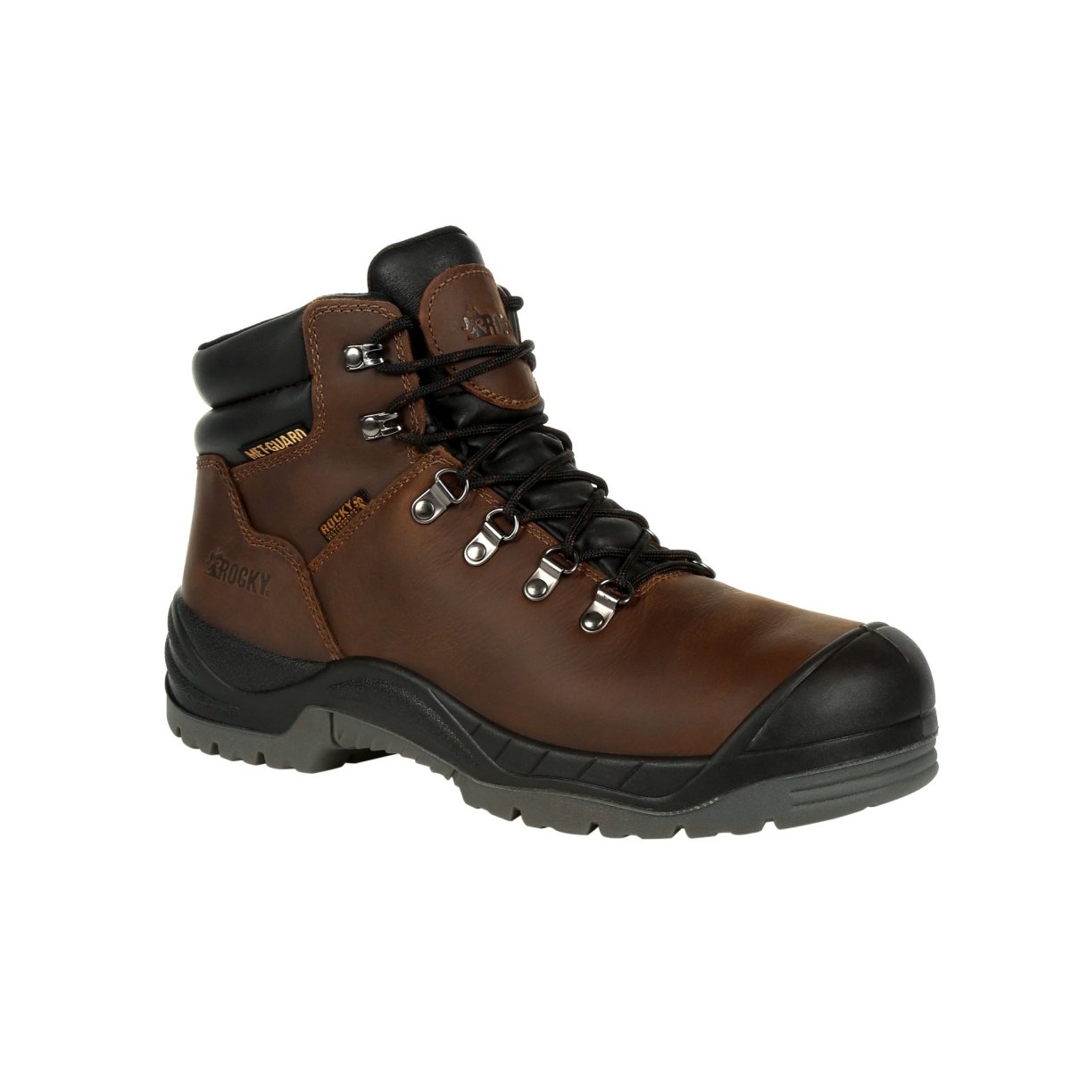 Rocky Worksmart Men's Composite Toe Internal Met Guard Waterproof Work Boots Rkk0266 In Brown - TLW Shoes