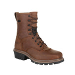 Rocky Square Toe Logger Men's Waterproof Work Boots Rkk0276 In Brown - TLW Shoes