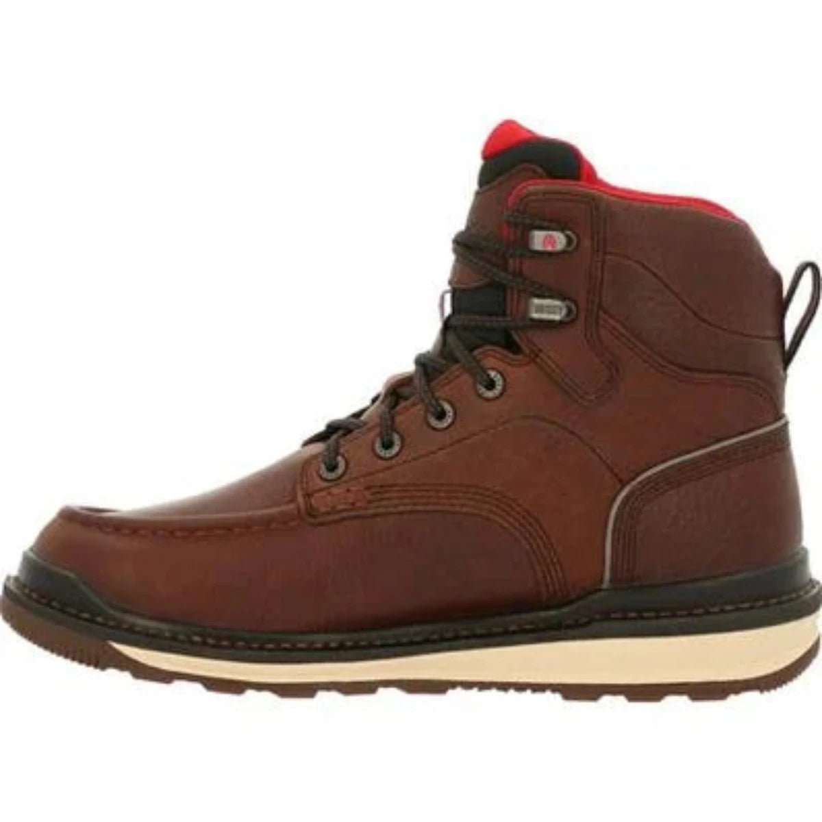 Rocky Rams Horn Waterproof Work Wedge Men's Boots Rkk0321 In Brown - TLW Shoes