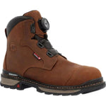 Rocky Rams Horn Men's Composite Toe Waterproof Work Boots Rkk0390 In Brown - TLW Shoes