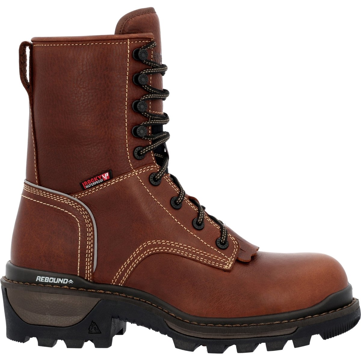 Rocky Rams Horn Men's Waterproof Logger Boots Rkk0395 In Brown - TLW Shoes