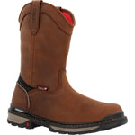 Rocky Rams Horn Men's Waterproof Pull - On Work Boots Rkk0398 In Brown - TLW Shoes