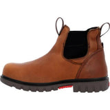 Rocky Usa Worksmart Men's Waterproof Composite Toe Work Chelsea Boots Rkk0400 In Brown - TLW Shoes