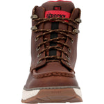 Rocky Rebound Men's Wedge Waterproof Composite Toe Work Boots Rkk0435 In Brown - TLW Shoes