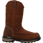 Rocky Rams Horn Men's Waterproof Pull - On Work Boots Rkk0441 In Brown - TLW Shoes