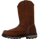 Rocky Rams Horn Men's Waterproof Pull - On Work Boots Rkk0441 In Brown - TLW Shoes