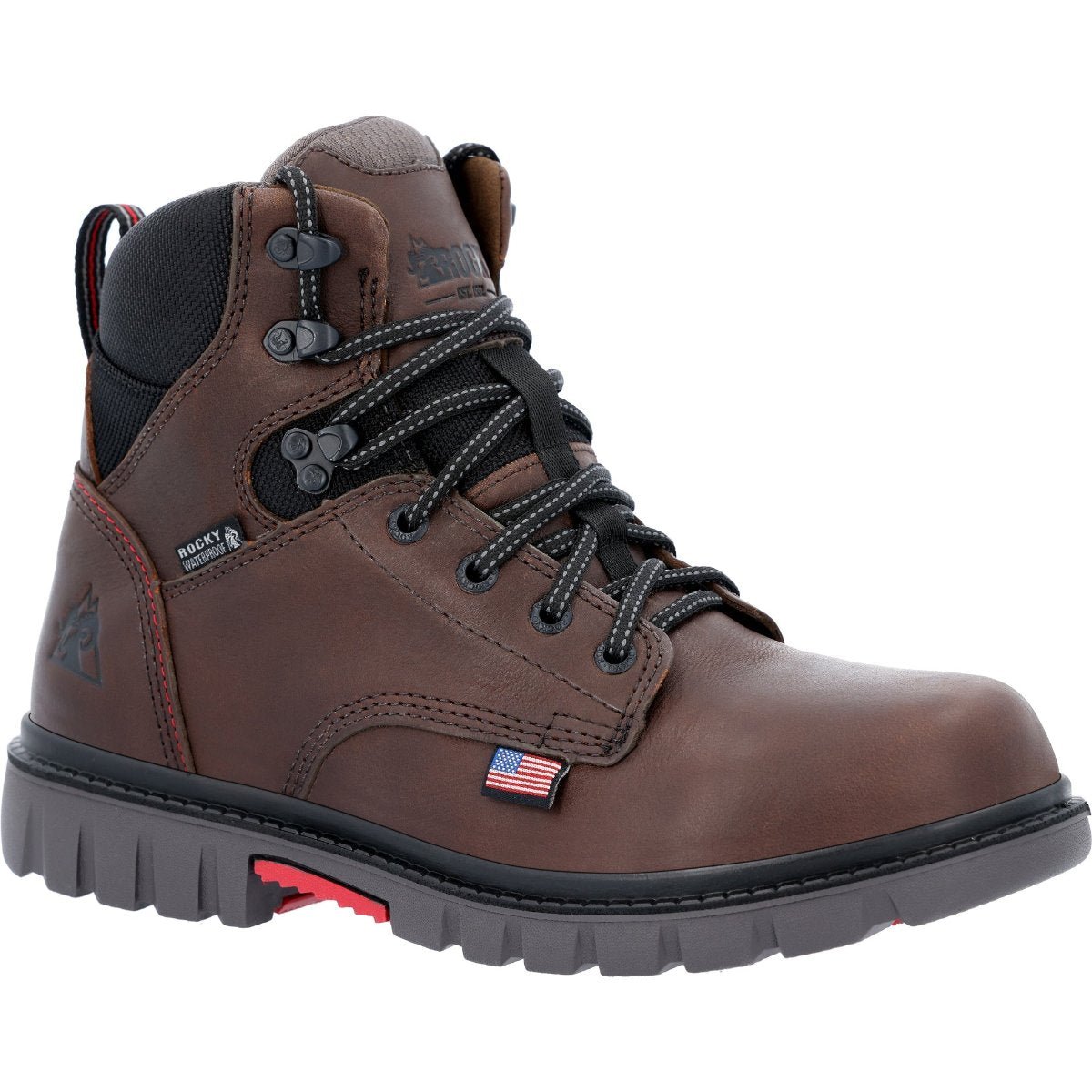 Rocky Worksmart Men's USA Waterproof Work Boots Rkk0452 In Brown - TLW Shoes