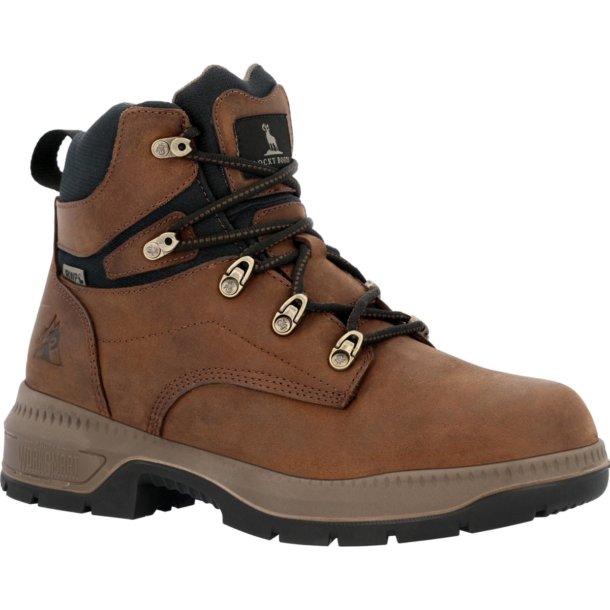 Rocky Worksmart Men's Waterproof Work Boots Rkk0457 In Brown - TLW Shoes