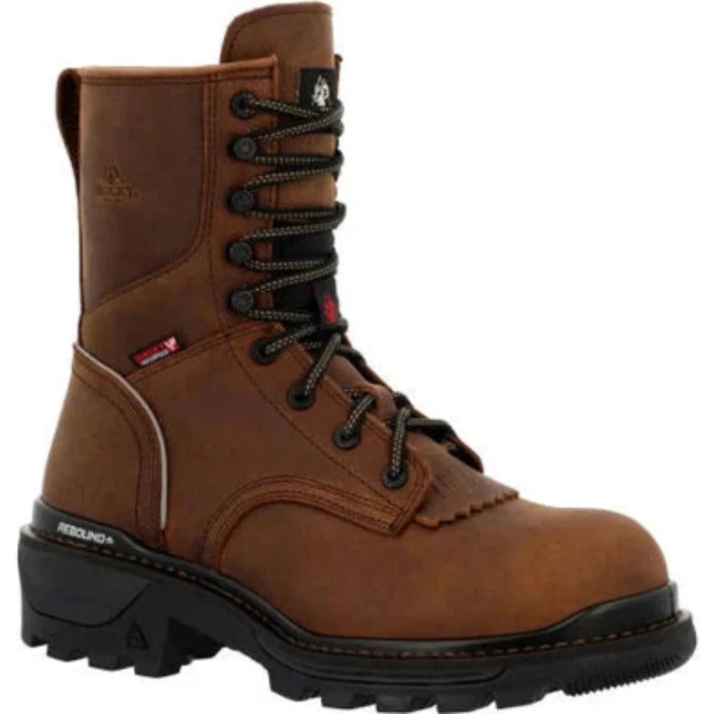 Rocky Rams Horn Men's Logger Composite Toe Work Boots Rkk0477 In Brown - TLW Shoes