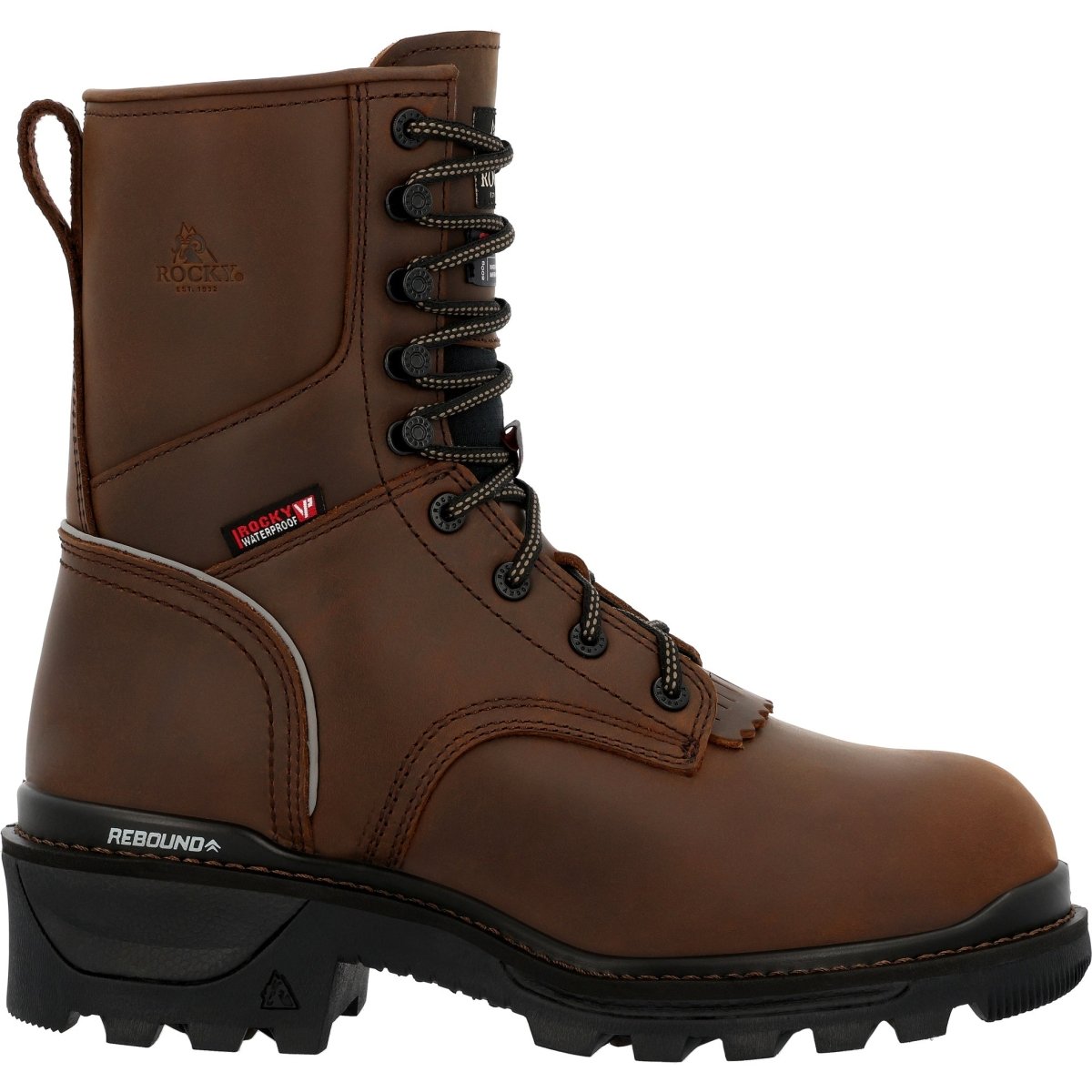 Rocky Rams Horn Men's Logger 800G Insulated Work Boots Rkk0478 In Brown - TLW Shoes