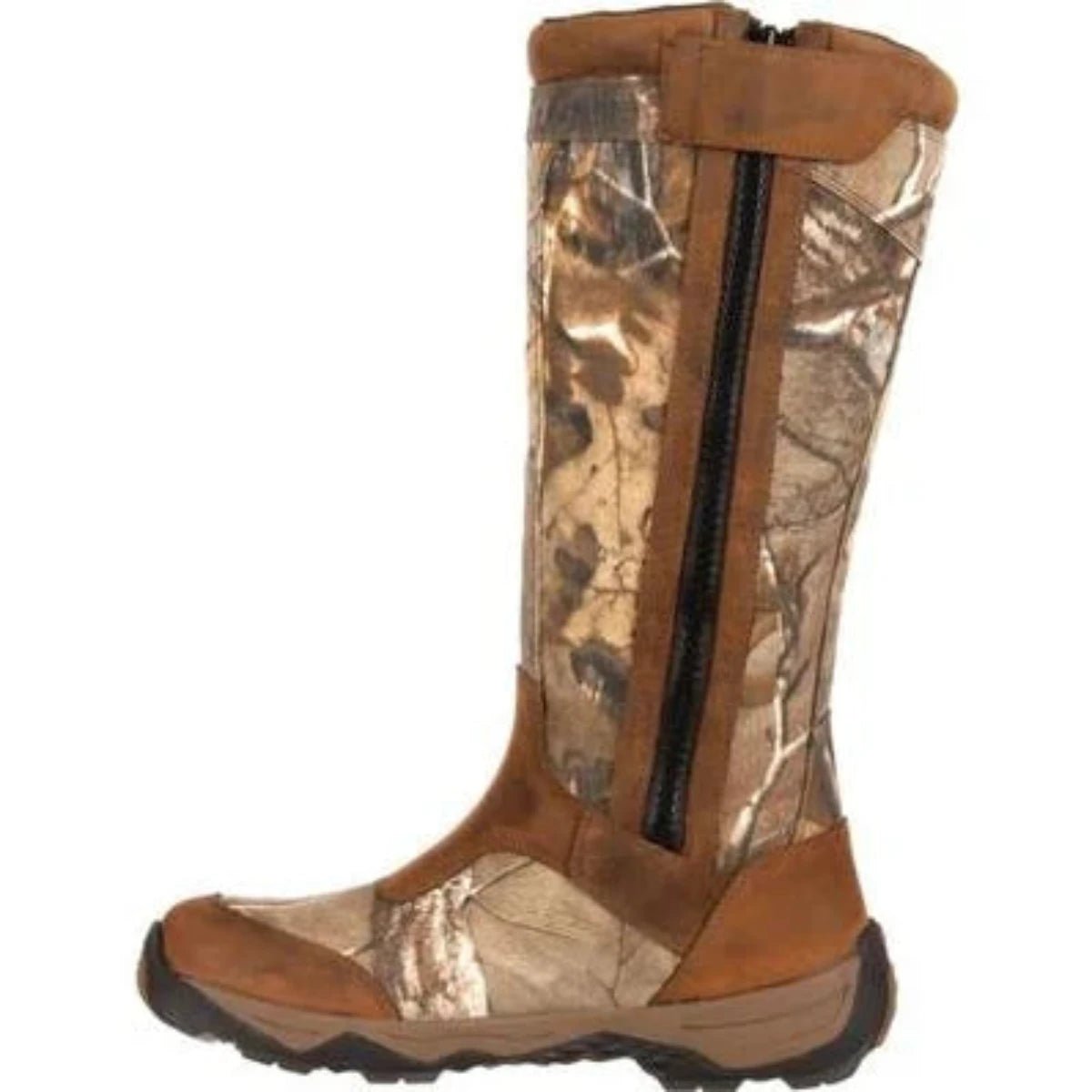 Rocky Retraction Men's Waterproof Side - Zip Snake Soft Toe Boots Rks0243 In Brown Realtree Edge - TLW Shoes