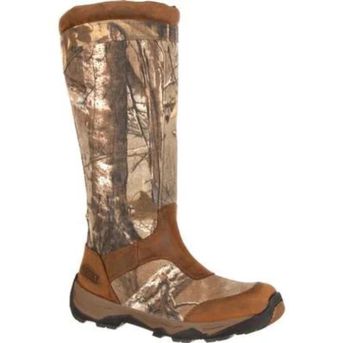 Rocky Retraction Men's Waterproof Side - Zip Snake Soft Toe Boots Rks0243 In Brown Realtree Edge - TLW Shoes