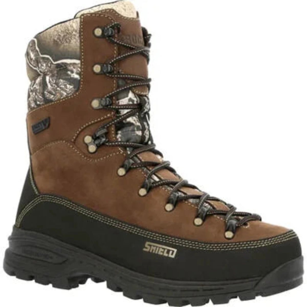 Rocky Mtn Stalker Pro Men's Waterproof Soft Toe 800G Insulated Mountain Boots Rks0530 In Brown Mossy Oak - TLW Shoes