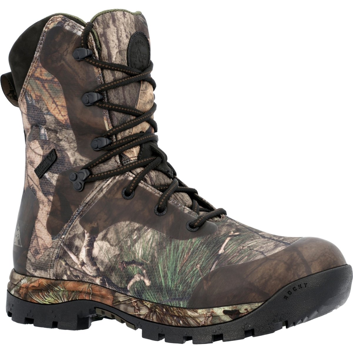 Rocky Lynx Men's 1000G Insulated Outdoor Boots Rks0627 In Mossy Oak - TLW Shoes