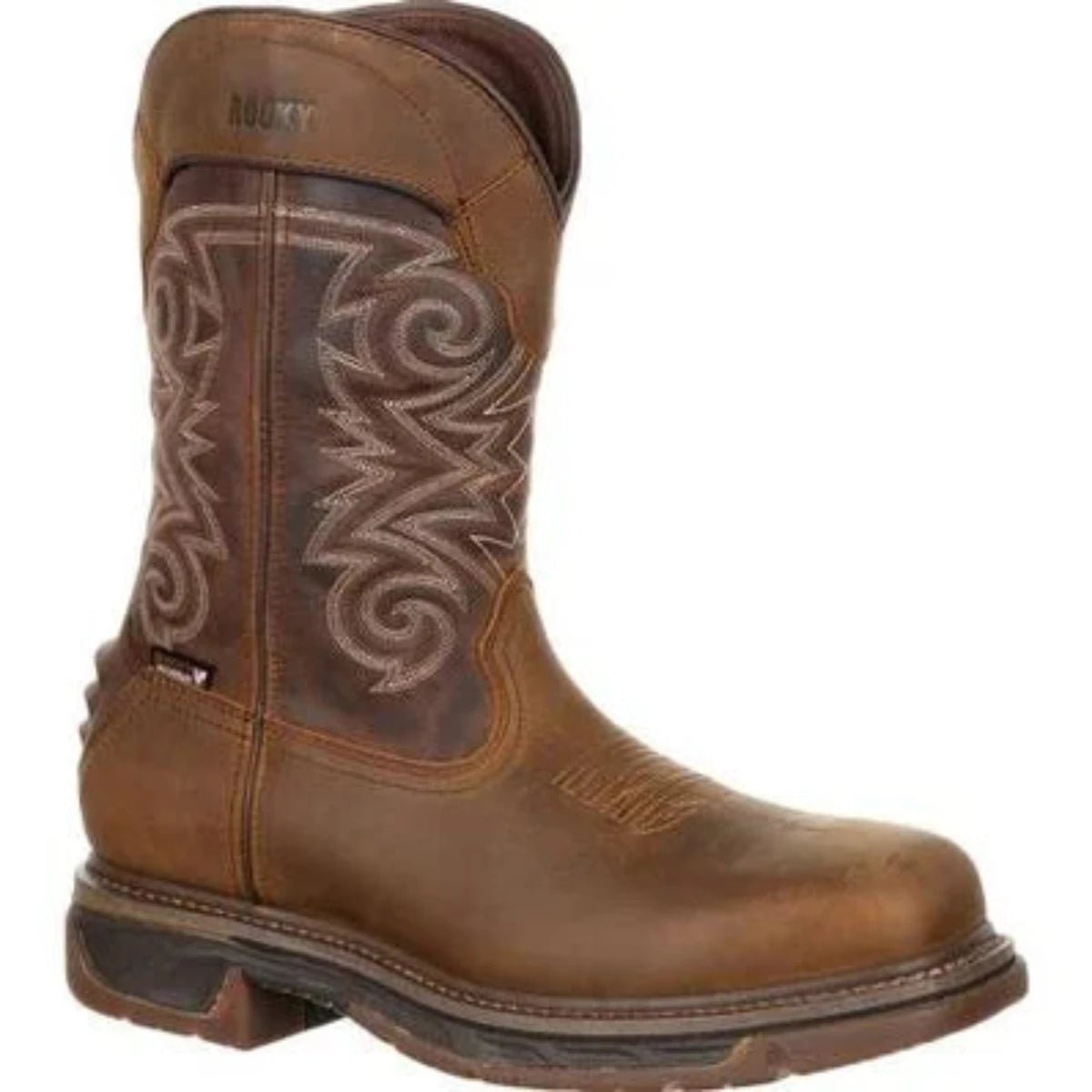 Rocky Iron Skull Men's Composite Toe Waterproof Western Boots Rkw0249 In Brown - TLW Shoes