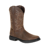 Rocky Worksmart Men's 11" Composite Toe Waterproof Western Boots Rkw0277 In Brown - TLW Shoes