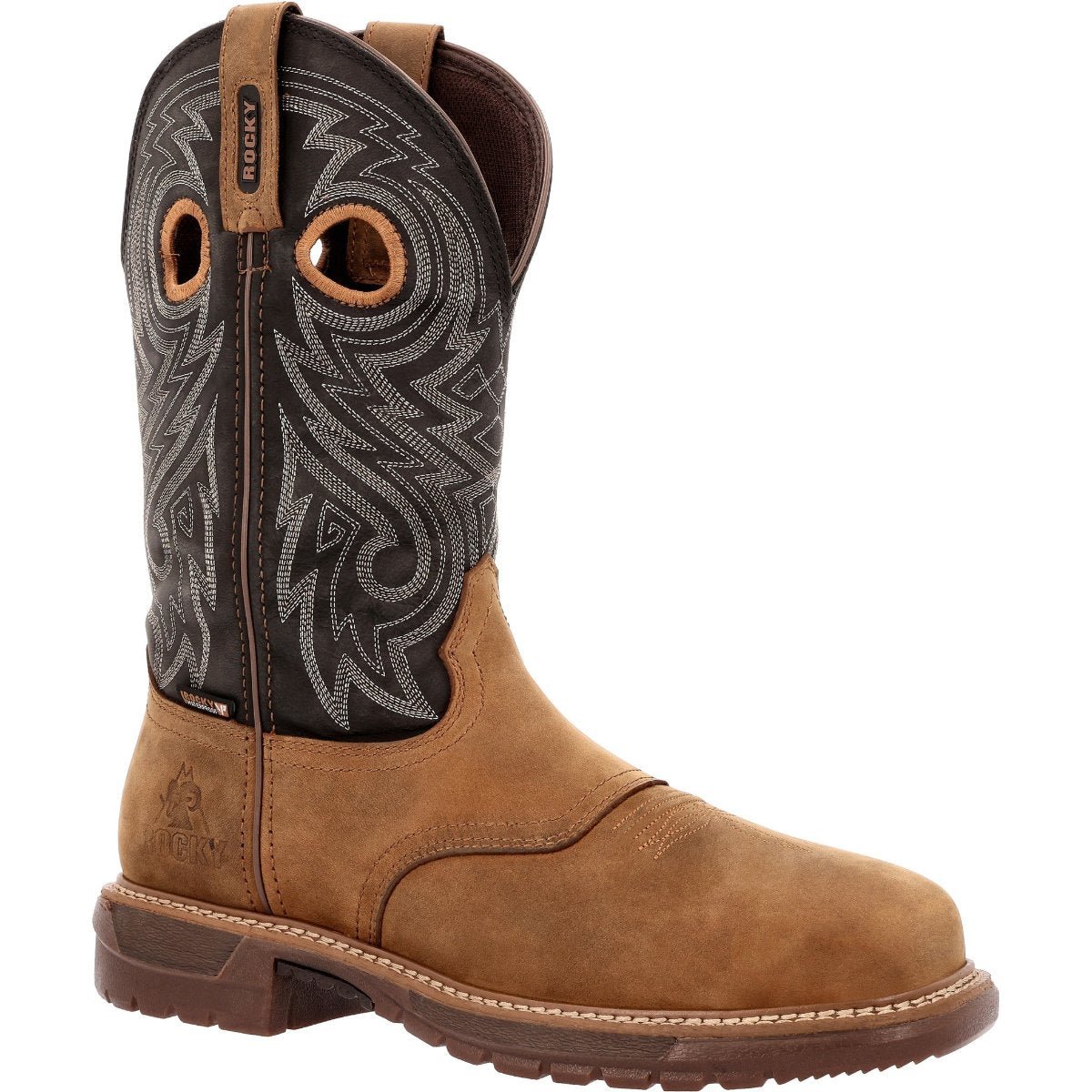 Rocky Original Ride Flx Men's Waterproof Composite Toe Western Boots Rkw0391 In Brown - TLW Shoes