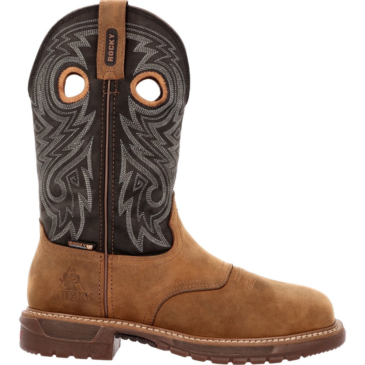 Rocky Original Ride Flx Men's Waterproof Composite Toe Western Boots Rkw0391 In Brown - TLW Shoes