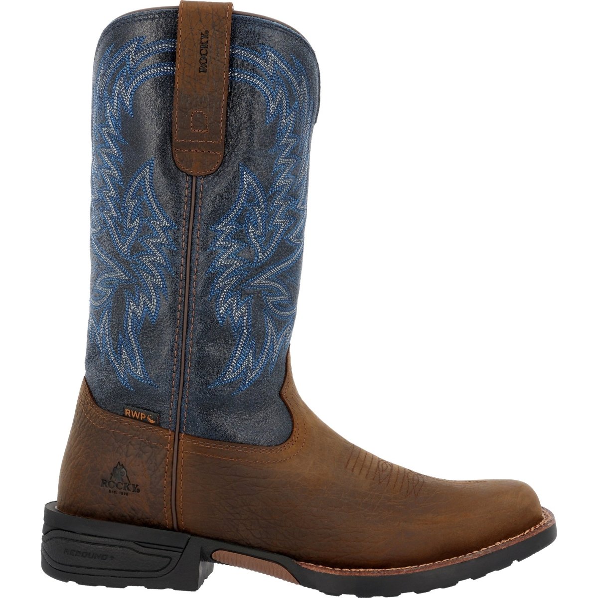 Rocky Bronco Men's 12” Waterproof Western Boots Rkw0453 In Blue - TLW Shoes