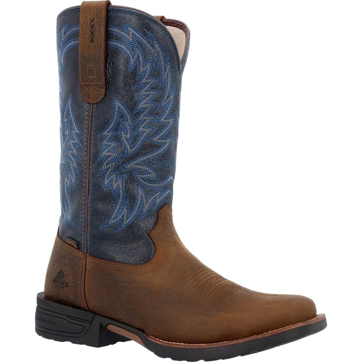 Rocky Bronco Men's 12” Waterproof Western Boots Rkw0453 In Blue - TLW Shoes