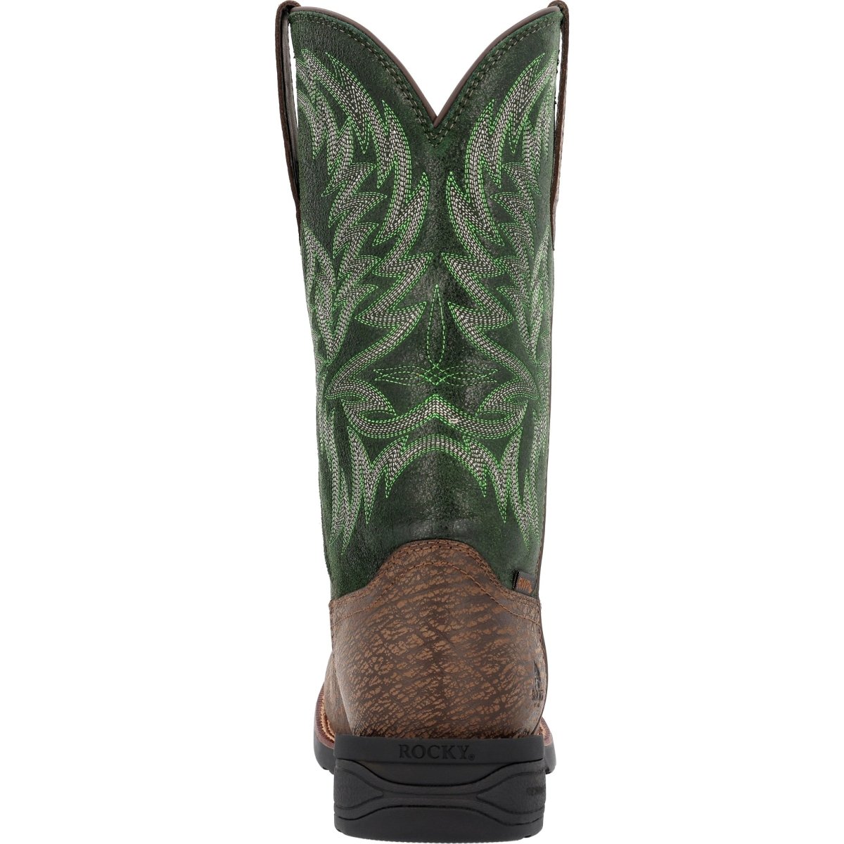 Rocky Bronco Men's 12” Composite Toe Western Boots Rkw0454 In Green - TLW Shoes