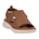 Women's Romy Brown Stretch Lycra Wedge Sandals - TLW Shoes