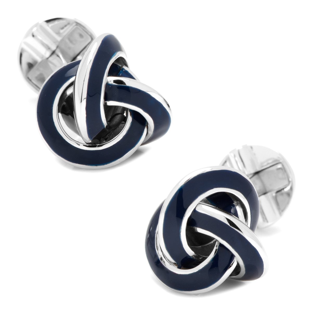 Sterling Blue Enamel Knot Cufflinks - TLW Shoes